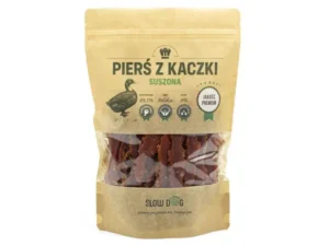 Suszona pierś z kaczki - przysmak dla psa 100g w papierowej torebce strunowej