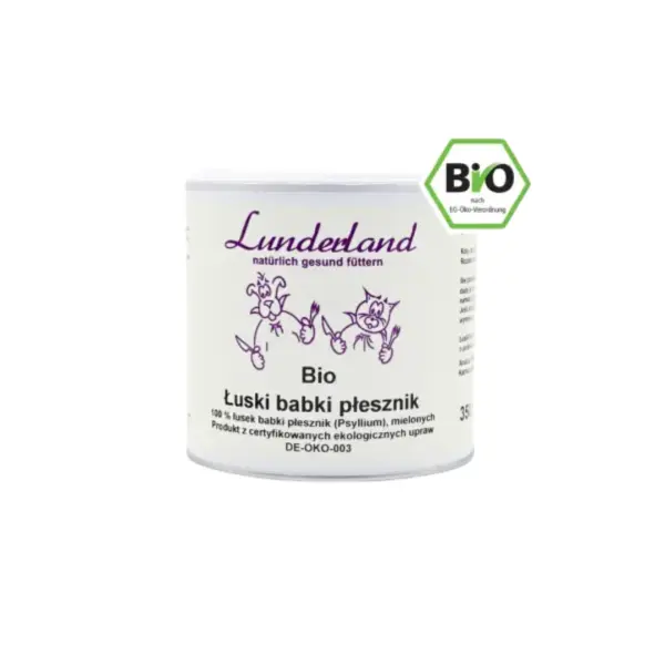 Organiczne łuski babki płesznik dla Psa i Kota, Lunderland 150g