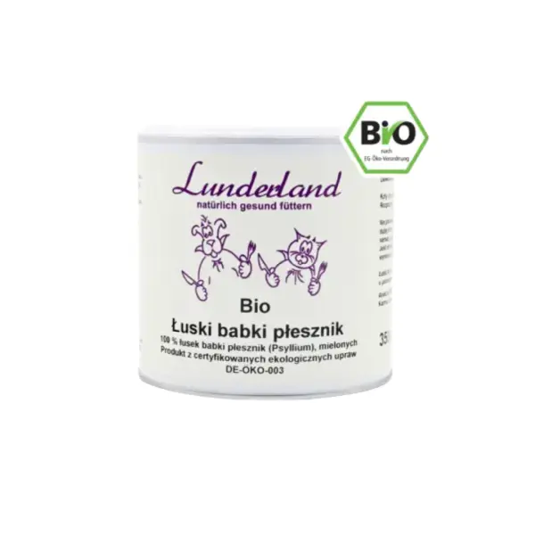 Organiczne łuski babki płesznik dla Psa i Kota, Lunderland 350g