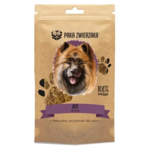 Stripsy z gęsi dla psa. Naturalny przysmak 70g Paka Zwierzaka w foliowej strunowej torebce