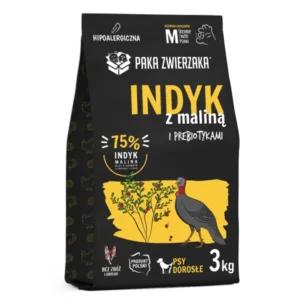 Sucha karma indyk z maliną dla psów 3kg Paka Zwierzaka