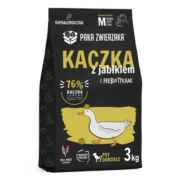 Sucha karma dla psa kaczka z jabłkiem 3kg Paka Zwierzaka