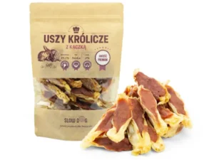 Uszy królicze - naturalny przysmak dla psa w papierowej torebce 250g Slow Dog