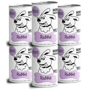 Karma mokra PEPE zestaw 6 puszek, smak królik