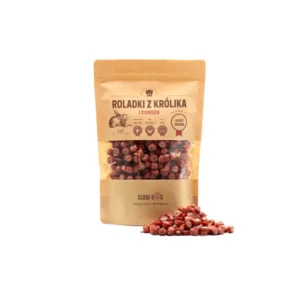 Roladki z królika i dorsza 250g dla Psa w strunowej papierowej torebce