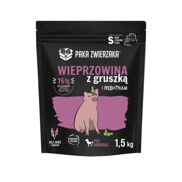 Karma sucha - wieprzowina z gruszką dla małych i średnich psów, 3kg