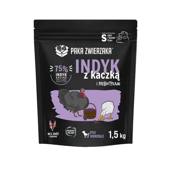 Indyk z kaczką dla psów małych i średnich psów 1,5kg